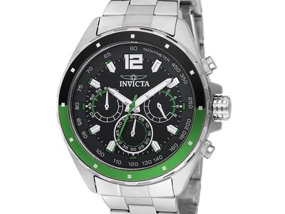 New Invicta Pro Diver Chronograph Stainless Steel Green Bezel Men's Watch