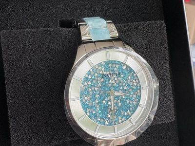 NEW Invicta Angel Pavine Women’s Watch – Blue Crystal Dial – 40mm – Model 2466