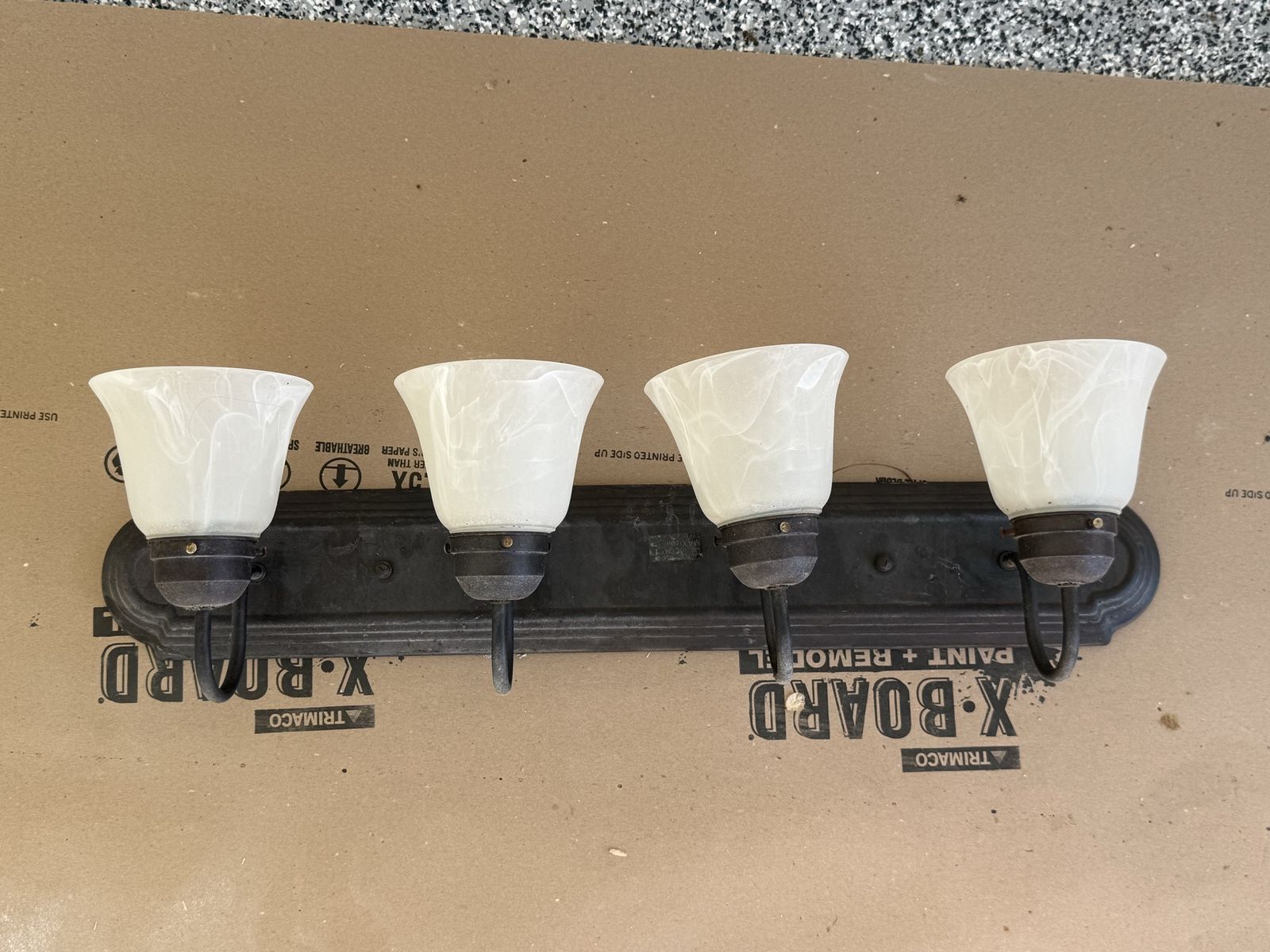 4 bulb bathroom vanity light in bronze