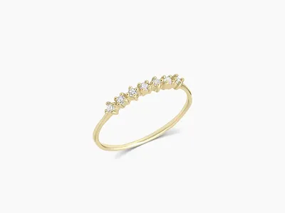 Gorjana Diamond Row Ring Sz 8
