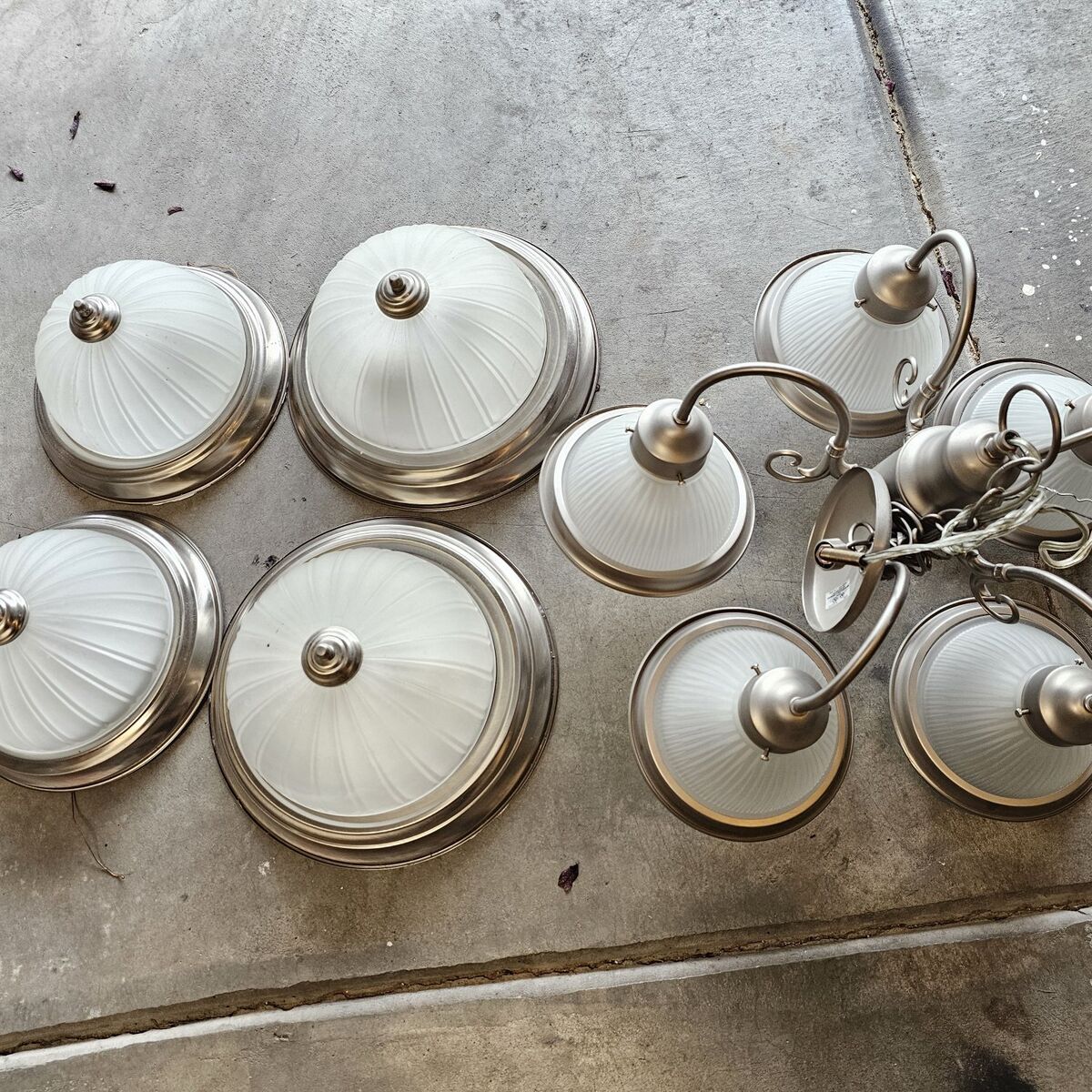 Chandelier and ceiling lights set