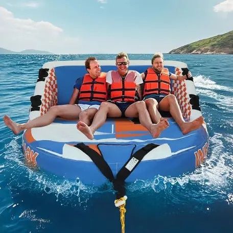 Large Inflatable Water Tube/Towable for 3 People - Great for Summer Fun