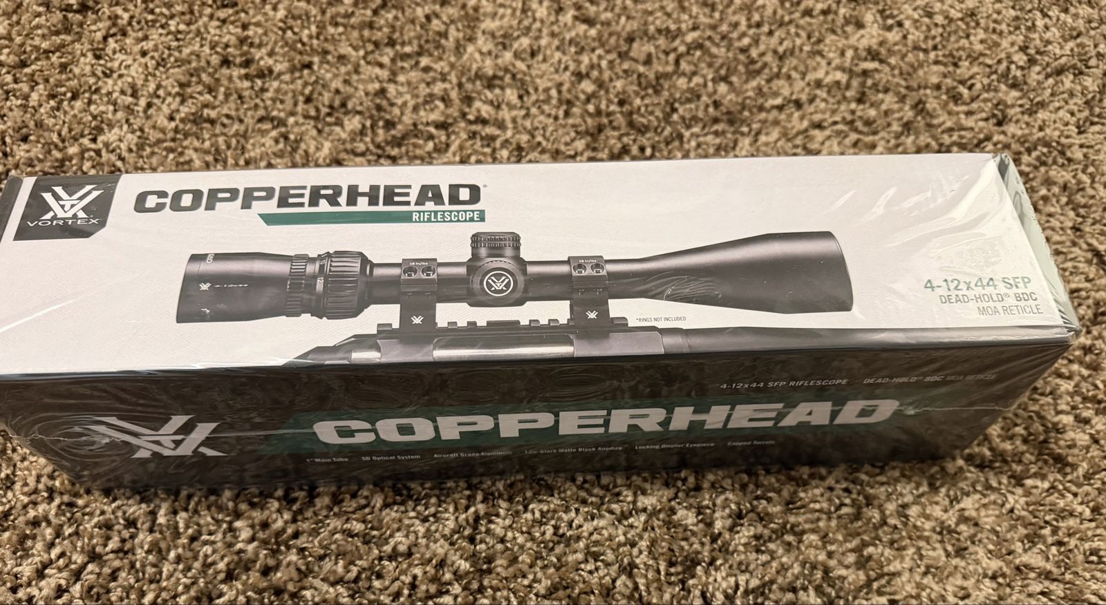 Vortex Copperhead 4-12x44 SFP Riflescope - DEAD-HOLD BDC MOA Reticle CPH-412