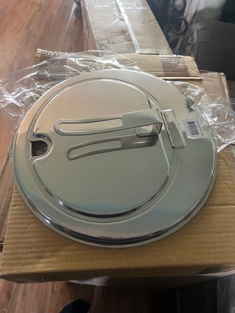 Stainless Steel Hinged Steam Table Lid – Round – NEW