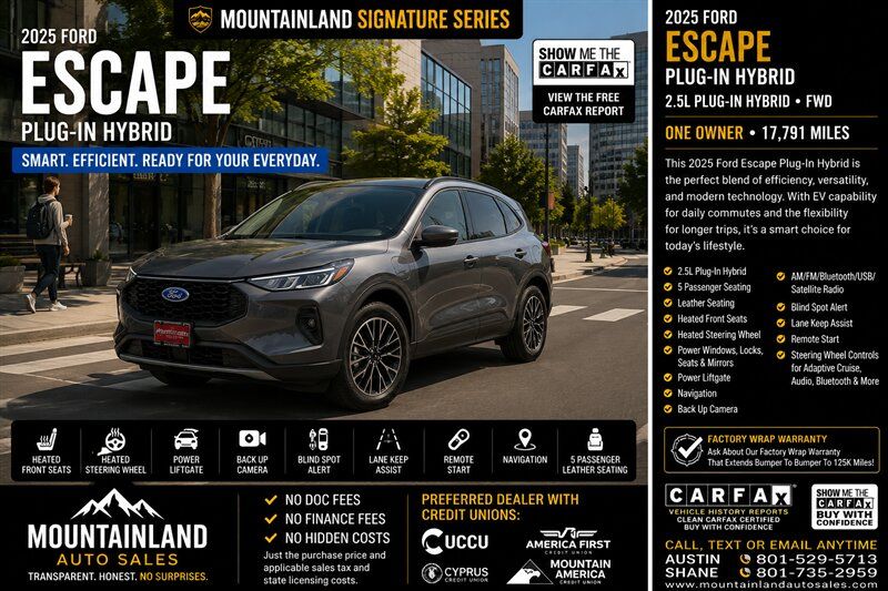 2025 Ford Escape Plug-In Hybrid PHEV