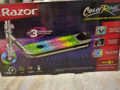 Razor Color Rave Light-Up Electric Scooter - 12V / 7.5 MPH for Ages 6+
