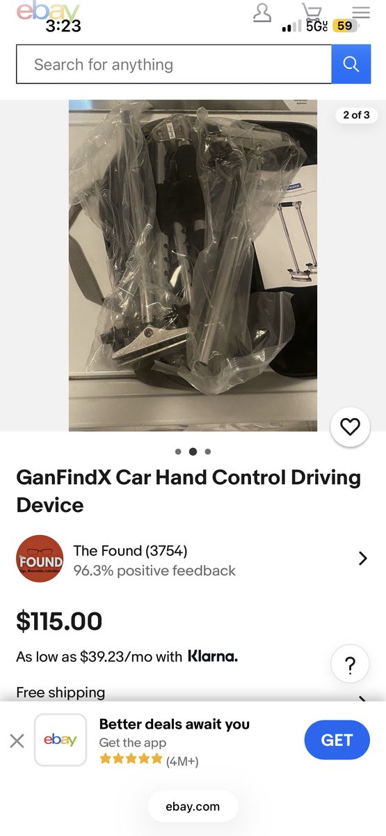 GanFindX Car Hand Control Driving Device