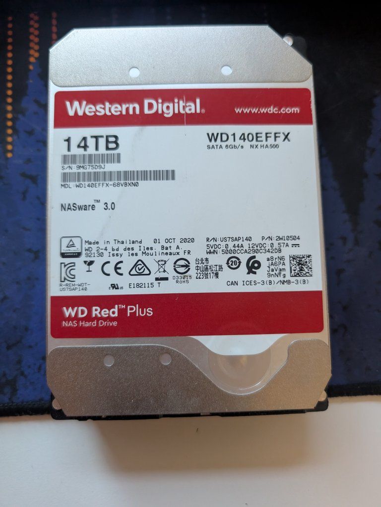Western Digital WD Red Plus 14TB NAS Hard Drive WD140EFFX
