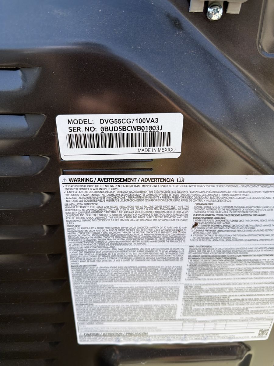 Samsung DVGC5G7100VA3/A3 Gas Dryer & WA55CG7100AVUS Top Load Washer Set - Black Stainless Steel