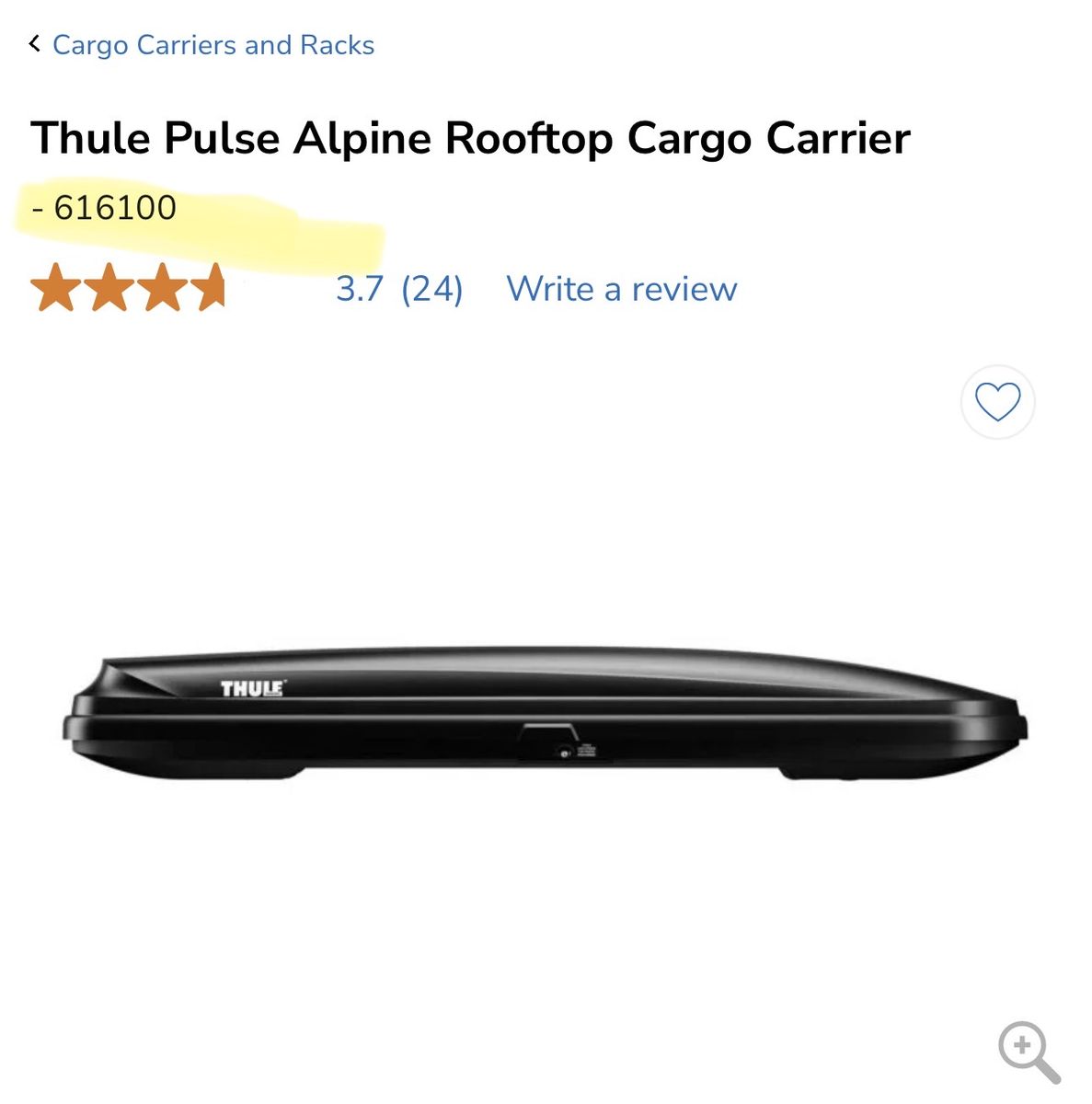 New Thule Pulse Alpine Cargo Box