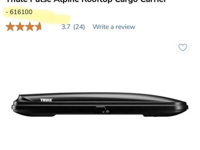 New Thule Pulse Alpine Cargo Box