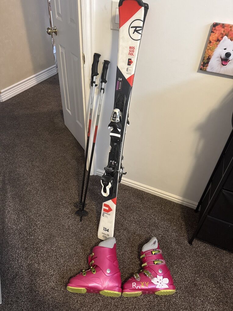 Skis Boots And Poles