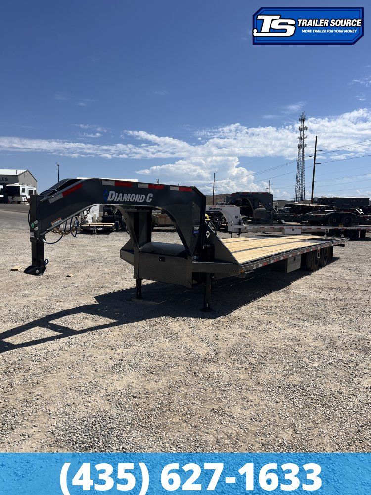 8.5x35 Diamond C FMAX-HDT 212 Gooseneck Hydraulic Dovetail Equipment Trailer - 25.9K GVWR - 18 Ply Tires, ABS Brakes, Hydraulic