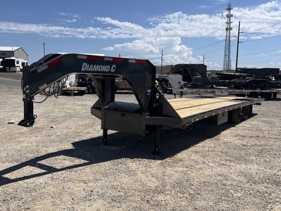 8.5x35 Diamond C FMAX-HDT 212 Gooseneck Hydraulic Dovetail Equipment Trailer - 25.9K GVWR - 18 Ply Tires, ABS Brakes, Hydraulic