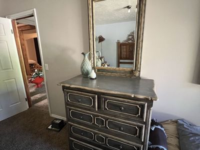 Vintage Style Wooden Dresser with Mirror