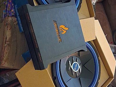 Hifonics Zeus ZXS12SP 12" Subwoofers (2) with Audiobank P1000.2 1000W 2-Channel Amplifier