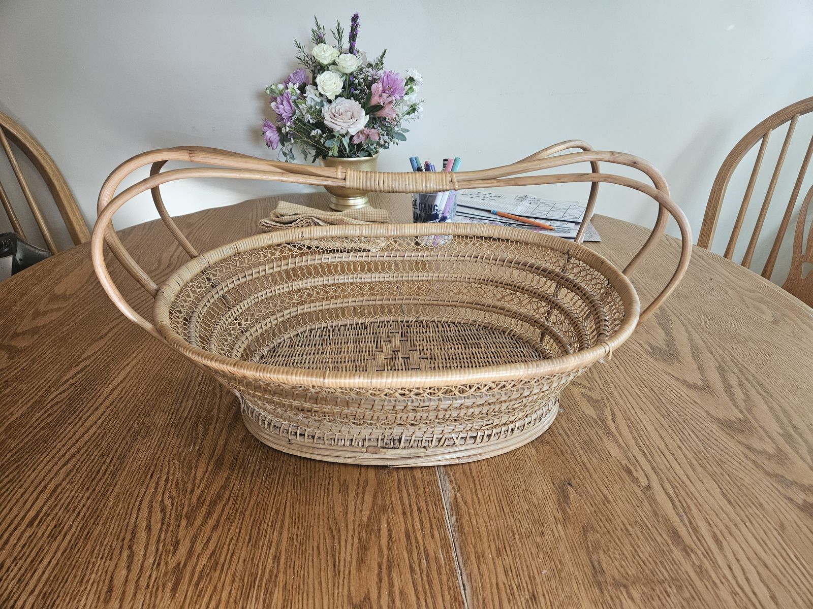 Handmade Wicker Oval Basket