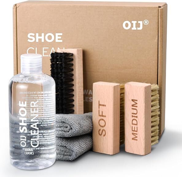 NEW Shoe Cleaner Kit for Sneaker, 10Oz Sneaker Cleaning Kit with 3 Brush & Microfiber Towel Included