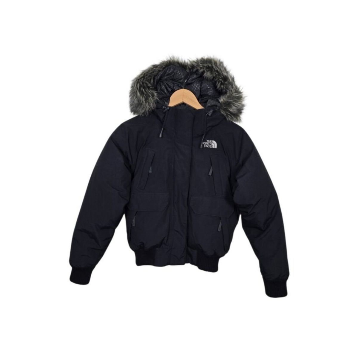 The North Face HyVent Goose Down Puffer Bomber Jacket Black Small