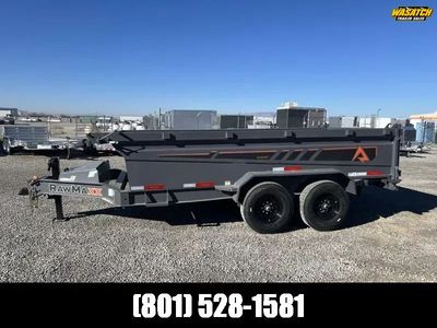 2026 RawMaxx 7x14 GDX Knight Scissor Lift Dump Tra