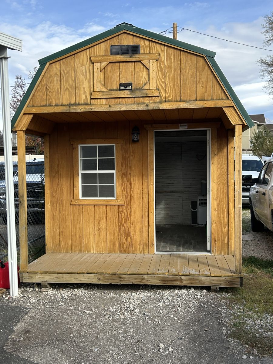 10x16 Old Hickory “Playhouse Package” Cabin Shed – Porch + Solar Ready