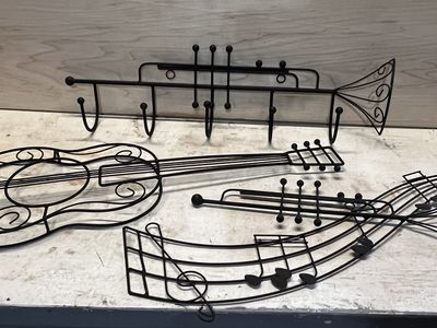 Music Themed Coat-hook and Decorations