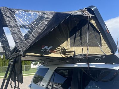 Naturnest Rooftop Tent - Hard Shell Vehicle Camping Tent with Ladder
