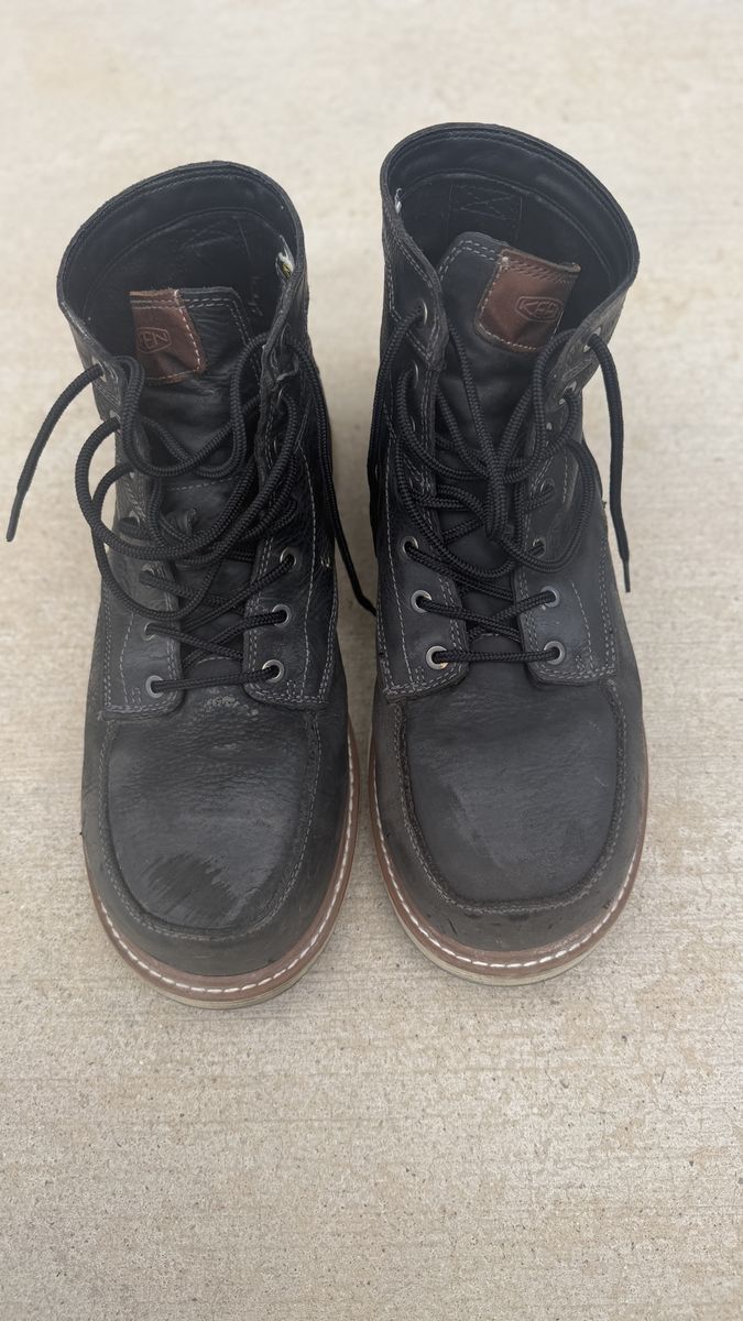 Keen Utility Detroit XT Black Leather Work Boots Men's Size 12 Steel Toe EH Safety