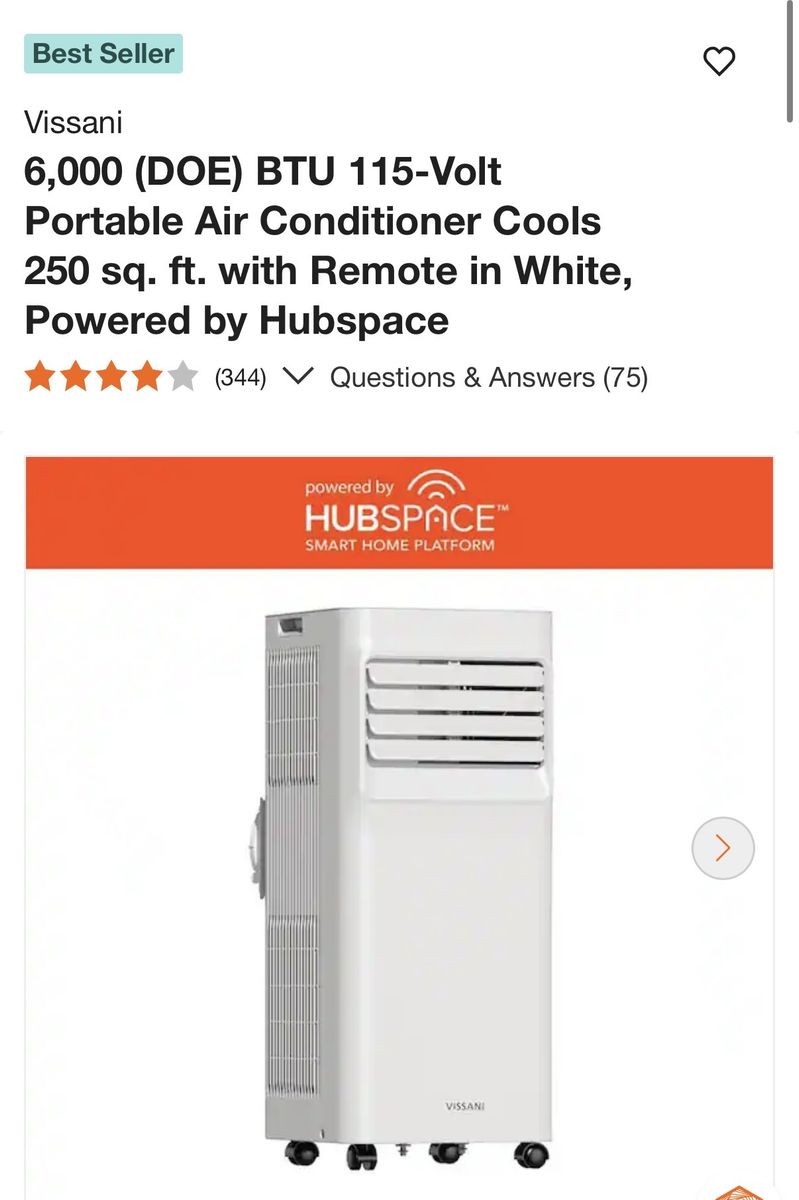 Vissani 6,000 BTU Portable Air Conditioner NEW (2)