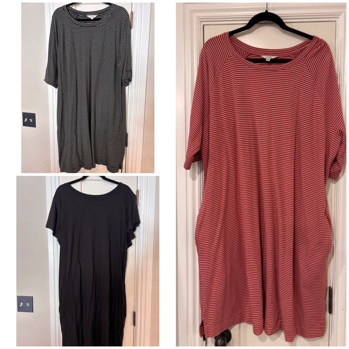 Cute Women’s T-Shirt Dresses With Pockets 2X $8 ea