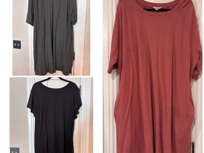 Cute Women’s T-Shirt Dresses With Pockets 2X $8 ea