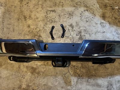 New Chrome Rear Bumper Assembly with Tow Hitch – Fits 2015-2020 Ford F-150