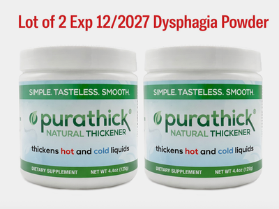 Purathick Natural Thickener 4.4oz (125g) Lot of 2 Exp 12/27 Thickens Hot & Cold