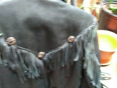 his and hers heavy premium leather riding jackets.With fringe and inner removable liner. Adjustable straps,also zippered poc