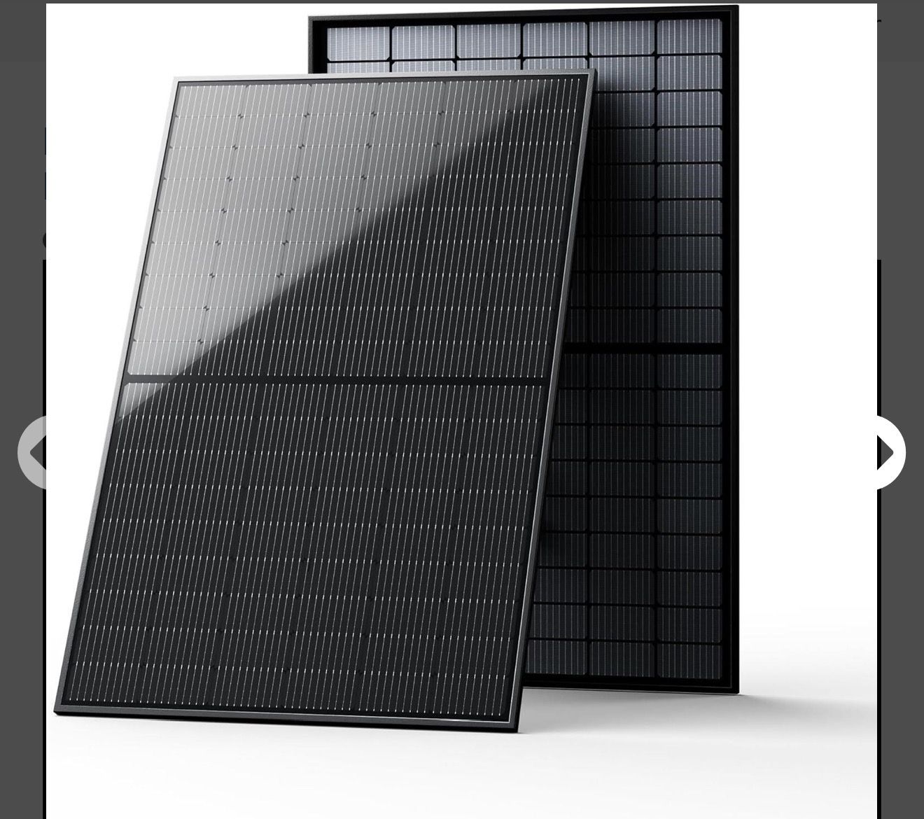 New 2 pack 400w Epoch 800W Total Bifacial Solar Panel 12/24V panels