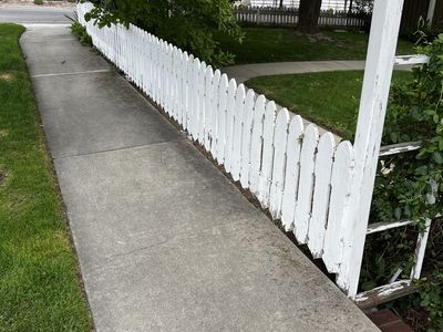 Cute Swiss style picket fence