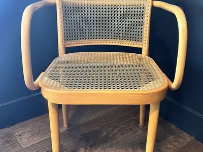 Vintage Czech Bentwood Cane Armchair | Josef Hoffmann Design | Czechoslovakia