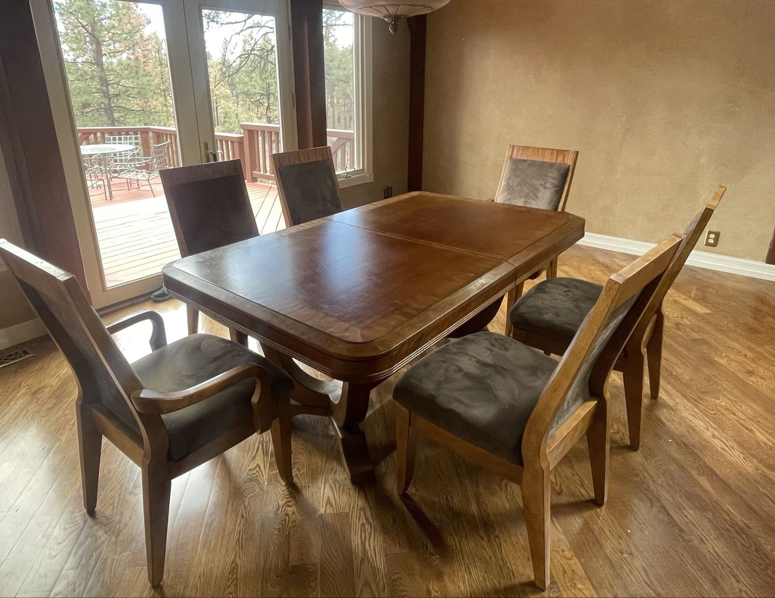 Gorgeous, solid, hardwood dining table.