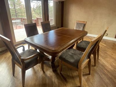 Gorgeous, solid, hardwood dining table.