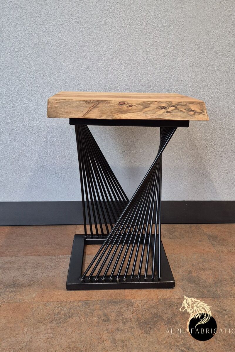 Custom industrial side table