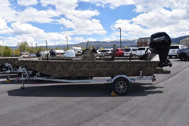 2024 Lowe Rough Neck 1860 Center Console with a 80HP Mercury JET Engine and Trailer