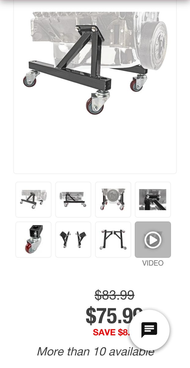 2 piece s/b chevy gen 1car dolly
