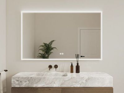 Brand New Fleurco Luna Halo LED Bathroom Mirror – 48” x 36” – $500