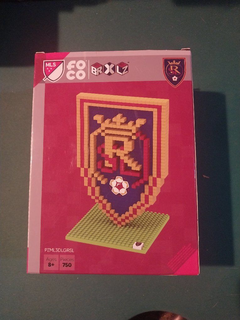 FOCO BRXLZ MLS Real Salt Lake RSL 3D Logo Building Set - 750 Pieces, Ages 8+
