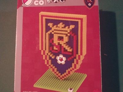 FOCO BRXLZ MLS Real Salt Lake RSL 3D Logo Building Set - 750 Pieces, Ages 8+