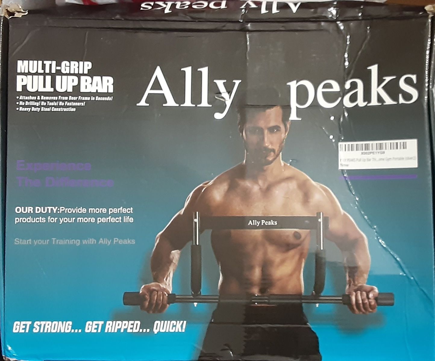 New Ally Peaks Multi-Grip Strength Upper Body Workout Pull-Up Bar for Doorway - Portable - 440 lbs Capacity
