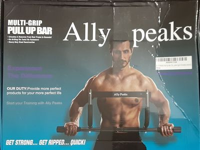 New Ally Peaks Multi-Grip Strength Upper Body Workout Pull-Up Bar for Doorway - Portable - 440 lbs Capacity