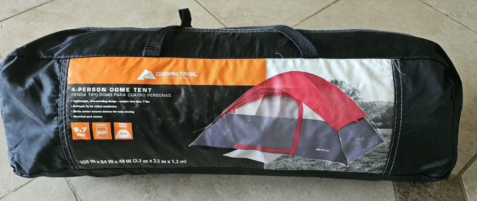 Ozark Trail 4 Person Dome Tent.