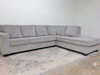 ️ FREE DELIVERY️ Gray Fabric Sectional Sofa Chaise