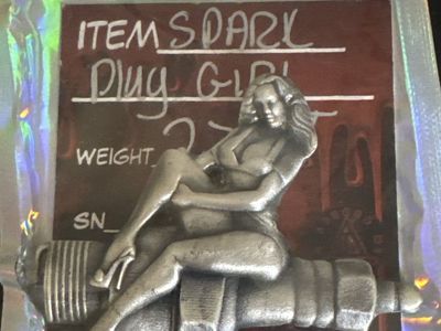 Locker Mint "Spark Plug Girl" 2.7 oz .999FS Silver Art Bar - Made in USA, Collectible